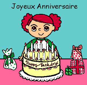 Gif animé joyeux anniversaire fille